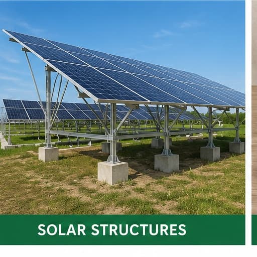 Solar panel mounting structures for rooftop and ground mounted solar systems